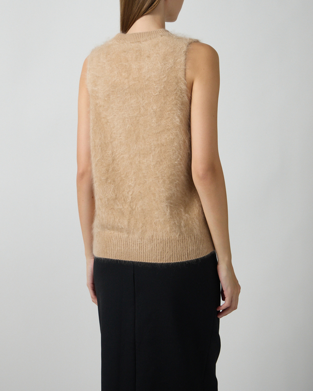 Soft Goat Tanktop Brushed Camel M