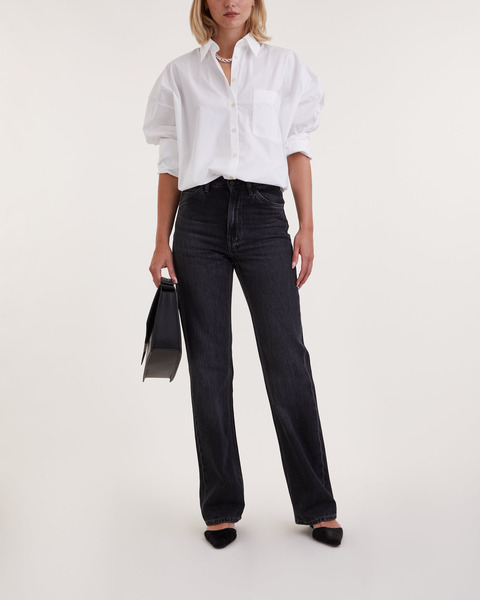 Shirt Cotton Button-Up Vit 2
