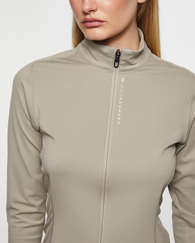 J Lindeberg Top Mel Zip Mid Layer Khaki M