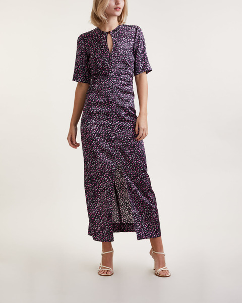 Klänning Silk Stretch Satin Maxi Svart 2