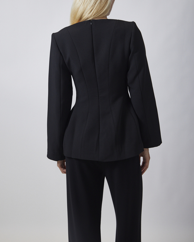 Malina Topp Ninni Cut-Out Shoulder Hourglass Black 36
