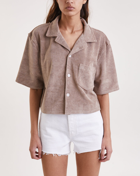 Shirt Terry Cropped  Beige 2