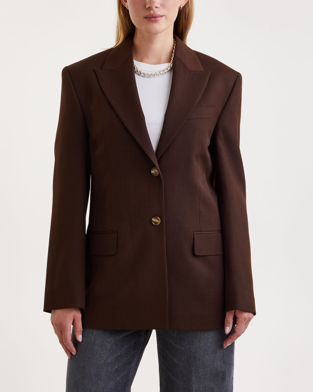 Acne Studios Kavaj Single-Breasted Chestnut  Chestnut 40