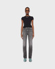 Mother Denim Jeans The Kick It Grey Wash 25