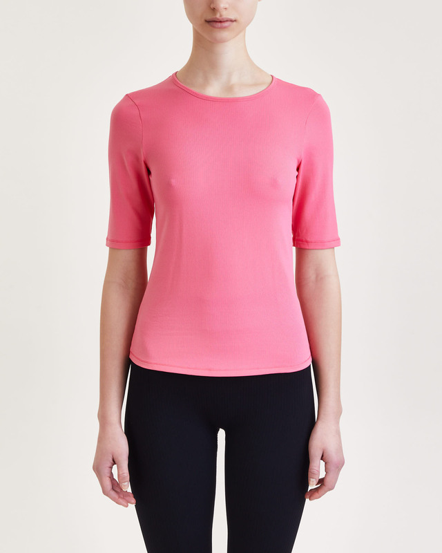 Casall Topp Rib Tee Rosa 34