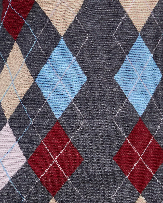 Ganni Sweater Fine Merino Jacquard Polo Paloma melange XL