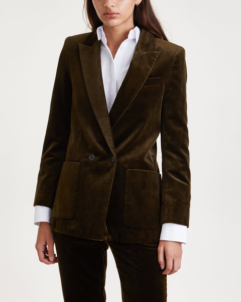 Blazer Visko Velvet  Khaki 1