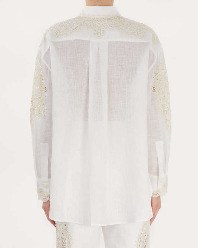 Zimmermann Shirt Laurel Embroidered Ivory cream 2 (M-L)