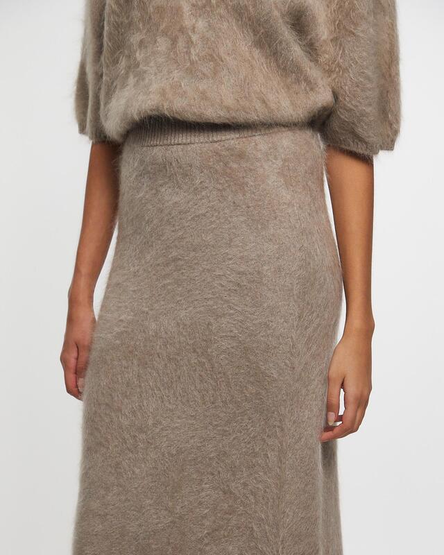 Almada Label  Skirt Umi Brushed Cashmere Nougat M