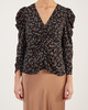 Wakakuu Icons Blouse Printed Puff Sleeve  Svart S