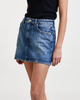 Ganni Skirt Sparkle Logo Denim Mini Blue 36