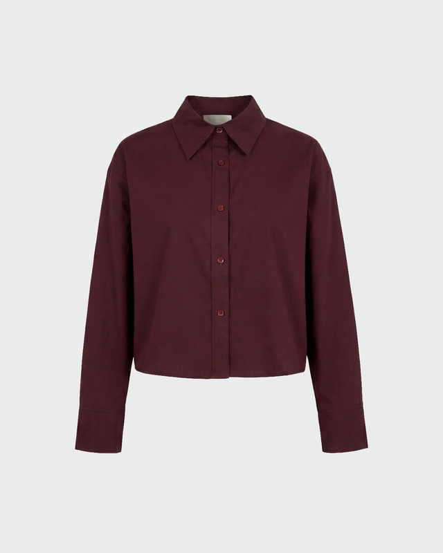 Wakakuu Icons Skjorta Cropped Burgundy L
