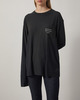 Acne Studios T-Shirt Logo Long Sleeve Relaxed Faded black M