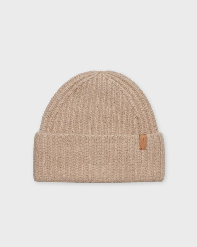 Vince Beanie Plush Cashmere Chunky-Knit  Camel ONESIZE