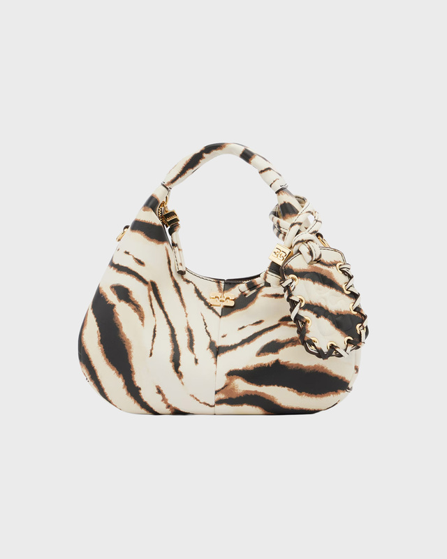 GANNI Axelväska Hobo Mini Zebra Egret ONESIZE