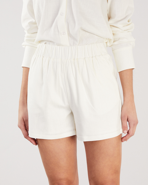 Shorts Linen White 1