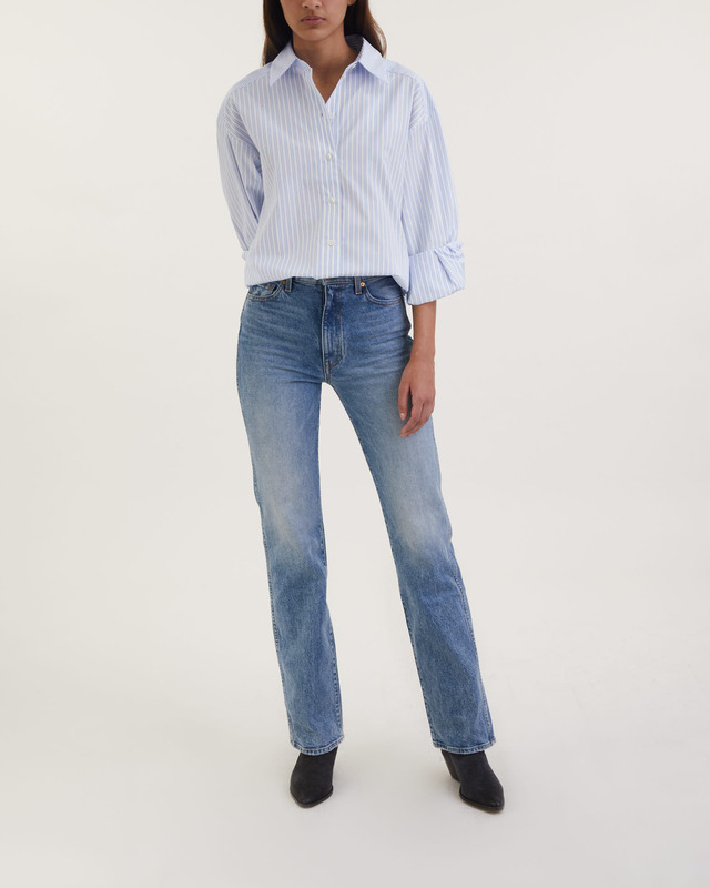 Dagmar Shirt Classic Cotton Blå 36