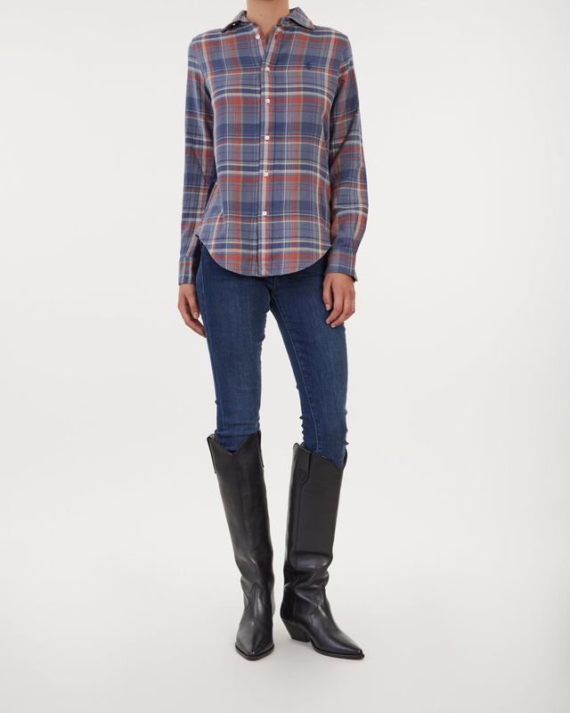POLO Ralph Lauren Shirt Georgia Long Sleeve  Blå/grön M