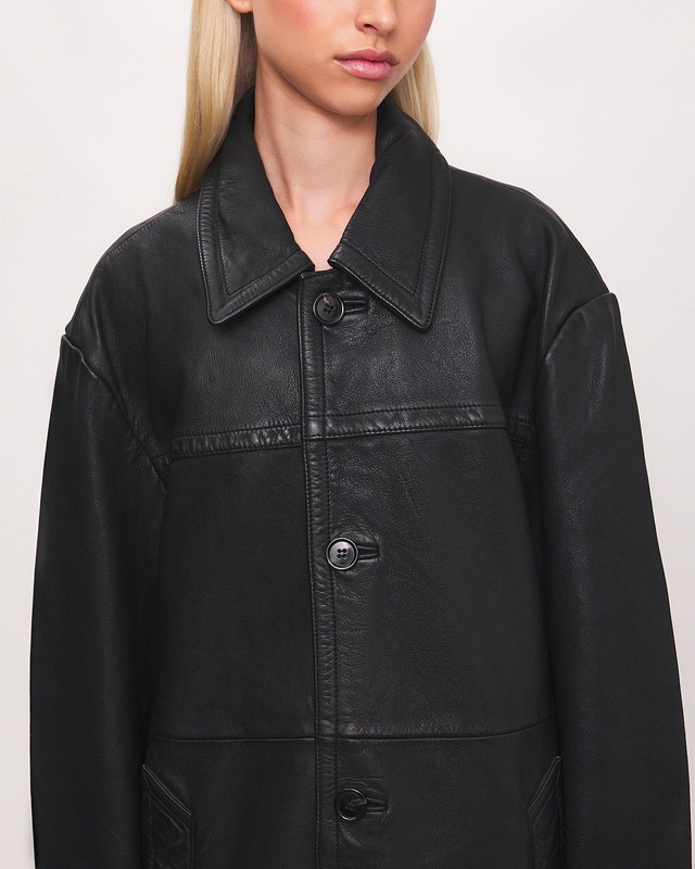 HOPE Jacket Leather Delusioin Washed Black 34