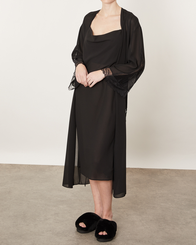 Calvin Klein Morgonrock Svart M-L