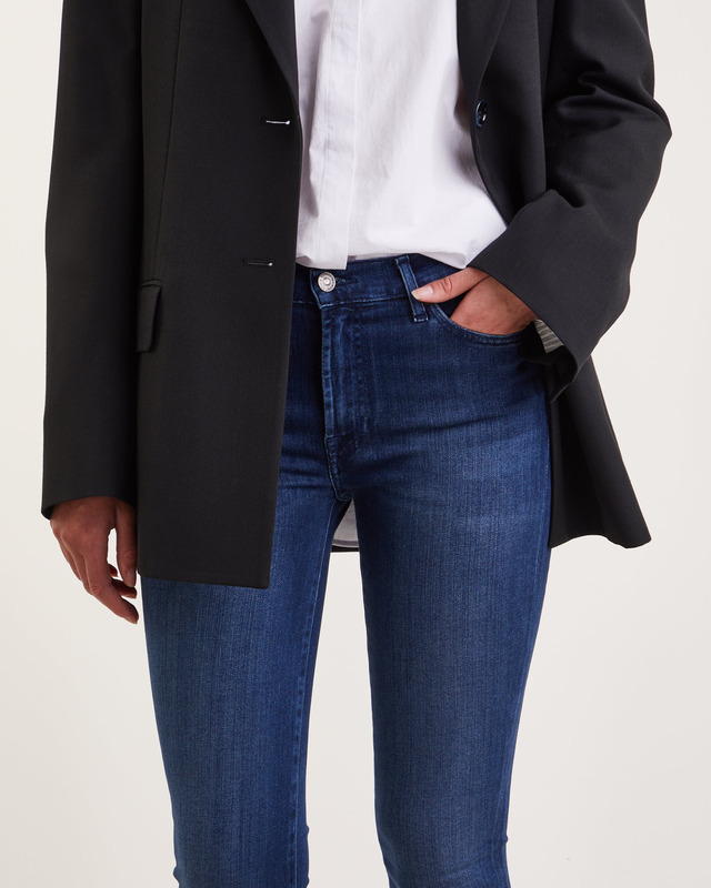 7 For All Mankind Jeans Slim Illusion Luxe Mid Blue Mörkblå 28