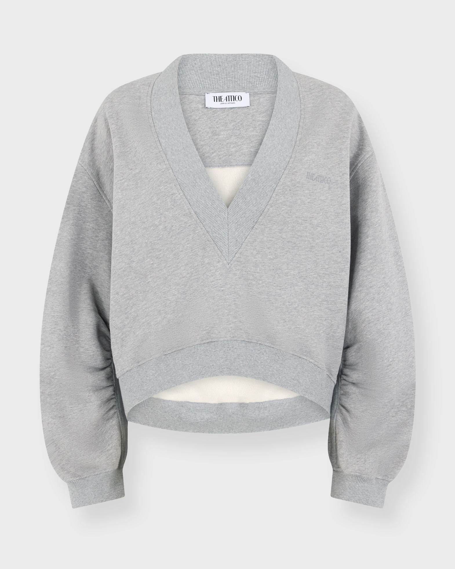 The Attico Women's Grey Melange Sweatshirt Faded Grey It 40 (Eur 36)