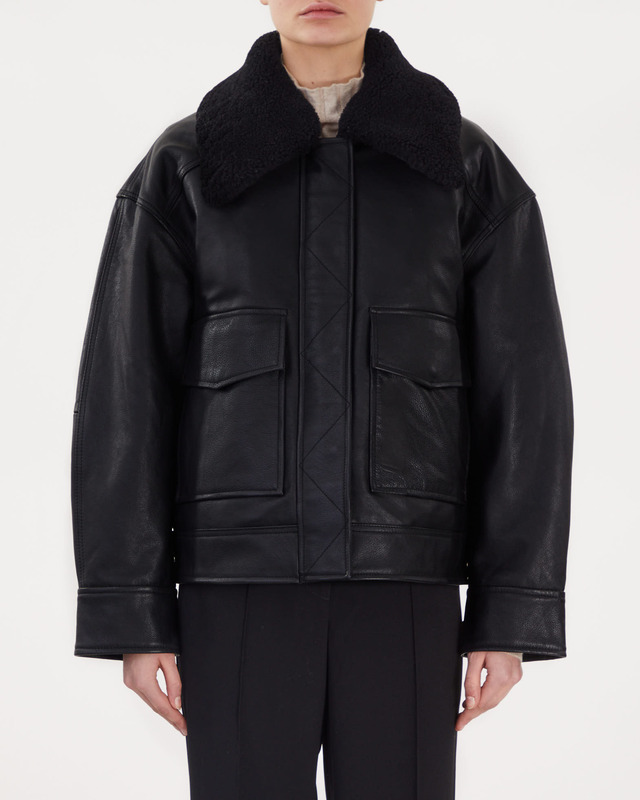 Dagmar Jacket Biker Leather Black 34