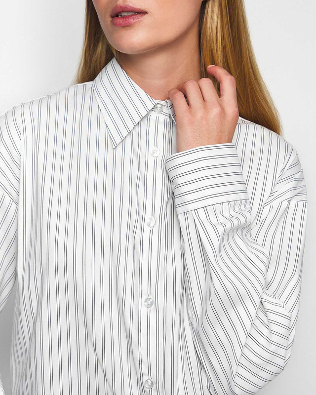 Wakakuu Icons Shirt Paris Pinstripe Black/White XS