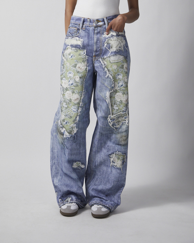 Acne Studios Jeans Trompe-L’œil 1981 Blue/green XXXS