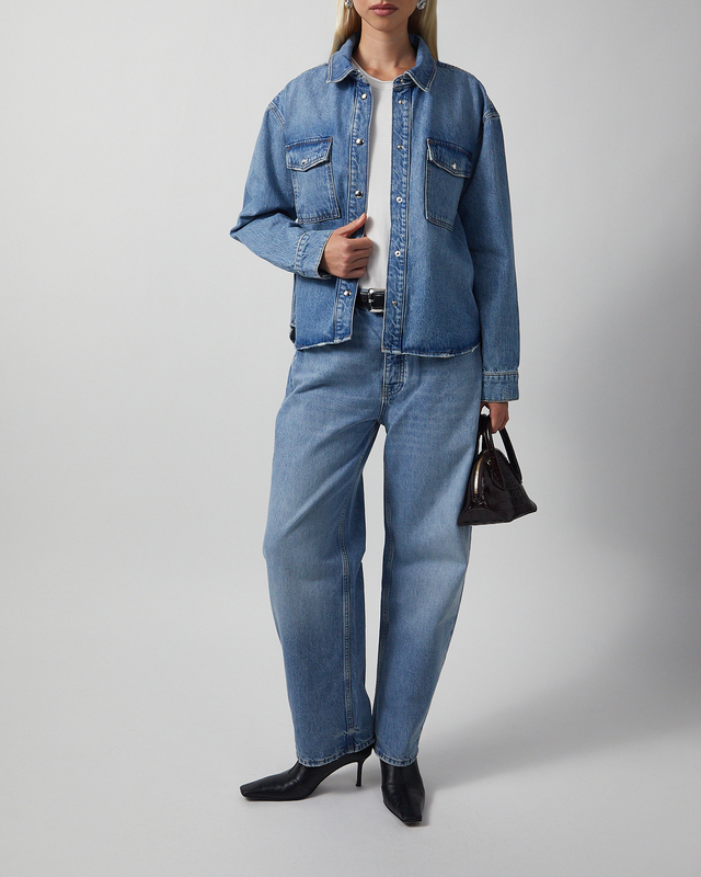 ANINE BING Skjorta Paxton Washed blue M