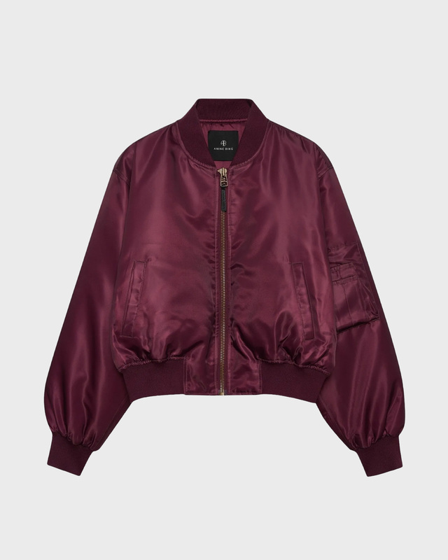 Anine Bing Bomber Leon Burgundy S