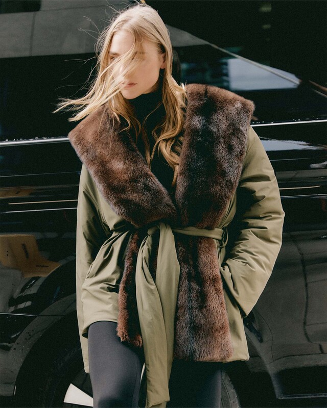 Wakakuu Icons Jacket Keen Padded Faux Fur Green S
