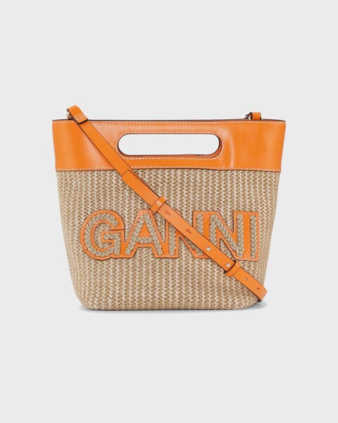 Bag Kraft Medium Tote Raffia Orange ONESIZE 1
