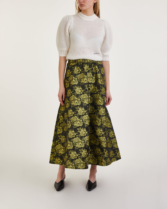 Ganni Skirt Jacquard Suiting Maxi Yellow 38