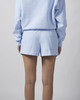 Sporty & Rich Shorts Serif Logo Embroidered Disco Light Blue L