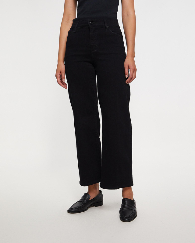 Frame Jeans Pixie Le Slim Palazzo Black 30