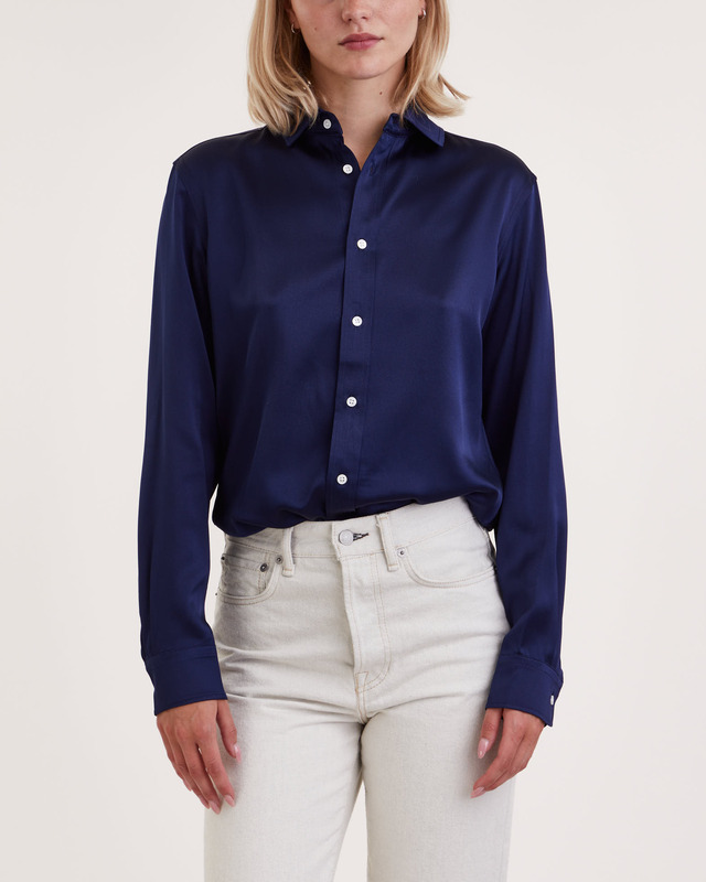 Polo Ralph Lauren Shirt Long Sleeve Button Navy US 8 (EUR 40)