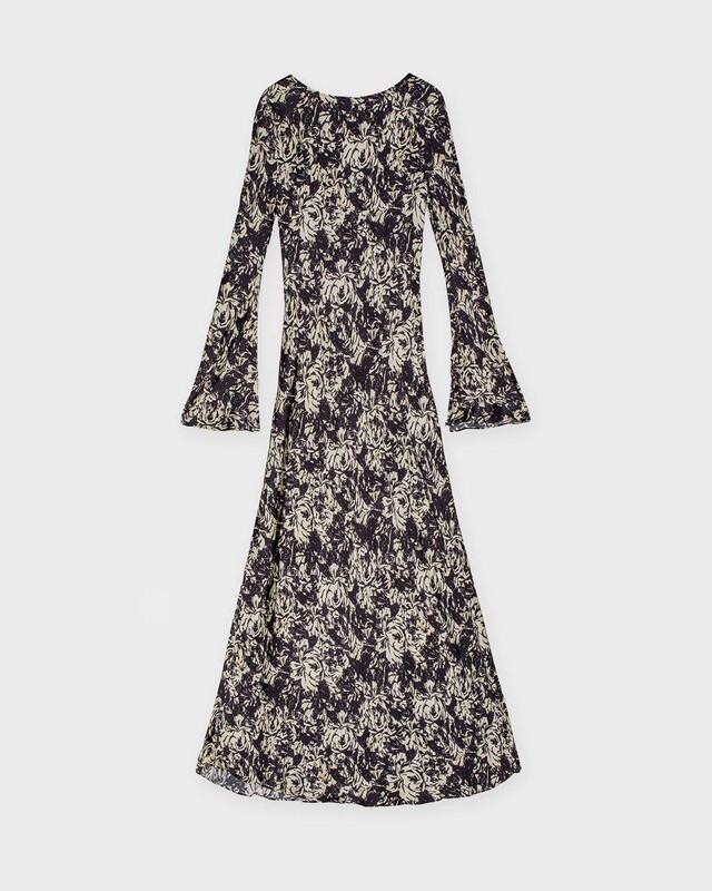 Ganni Dress Printed Satin Multicolor 42