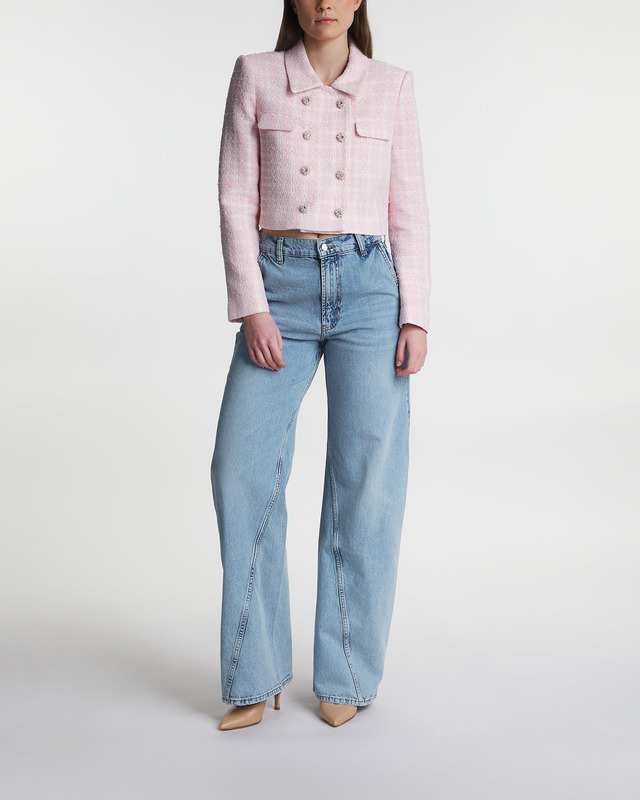 Self-Portrait Jacket Boucle Collar  Rosa UK 12 (EUR 40)