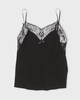 Acne Studios Topp Camisole Lace Crepe Jersey Svart 36