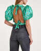 ROTATE Birger Christensen Topp Puff Sleeve Grön 36