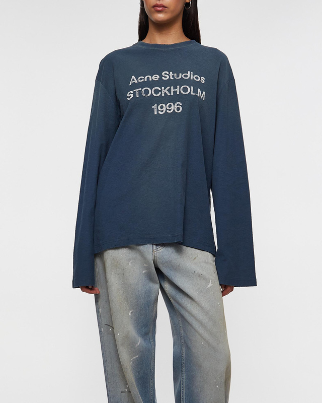Acne Studios T-Shirt Long Sleeve Logo Relaxed Fit | WAKAKUU