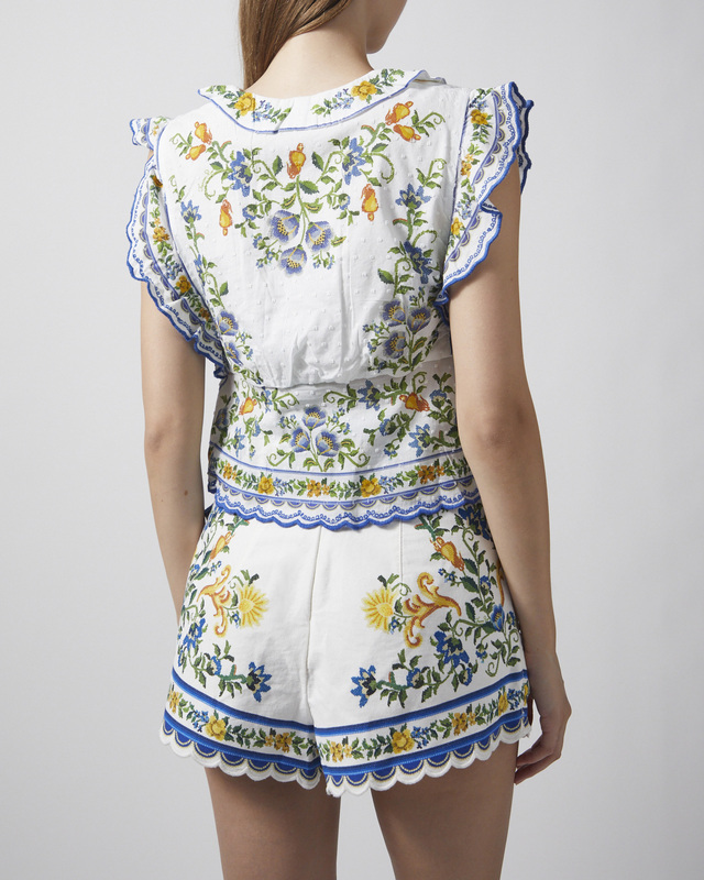 FARM Rio Shorts Emily Floral Tapestry Offwhite 25