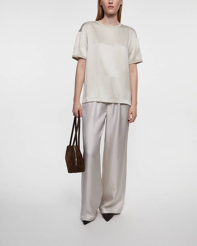 LISA YANG Byxor Wide Leg  Champagne 0 (XS-S)
