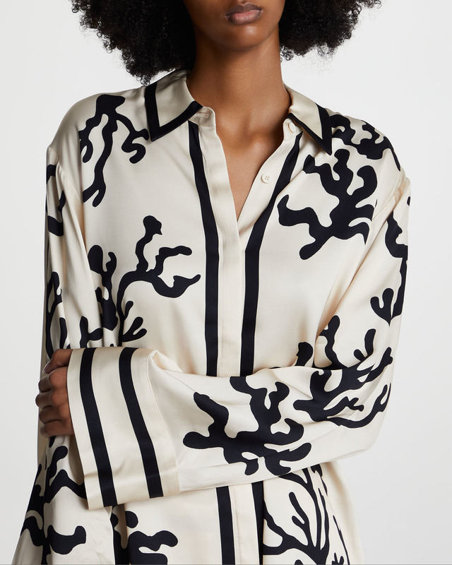 Malina Shirt Meya Wide Fit Vit/svart XL