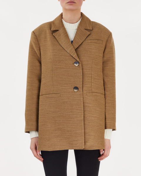  Oversized Linne Kavaj Beige/brun 1