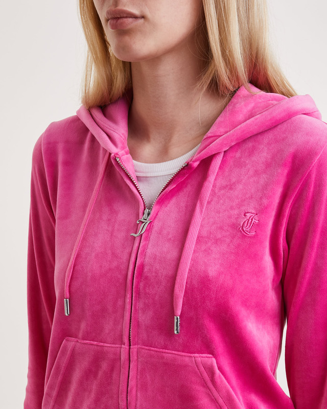 Juicy Couture Hoodie Classic Velour Zip Rosa XL