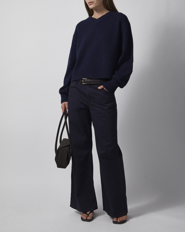 Wakakuu Icons Byxor Flared Cotton Navy S