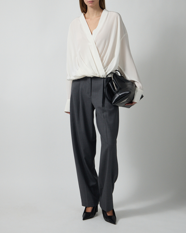 Sportmax Bluse Loose-Fit Pure Silk White IT 38 (EUR S)