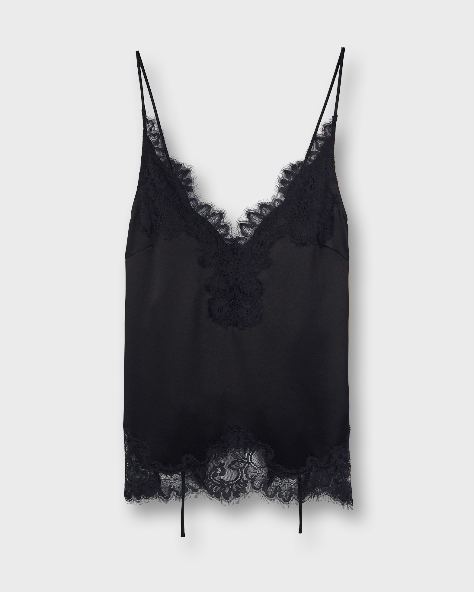 Wakakuu Icons Women's Black Linz Lace Top Svart M
